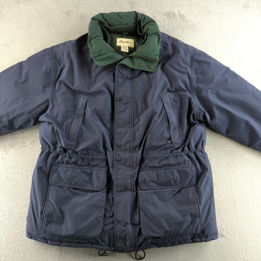 Vintage 90s Eddie Bauer Gore-Tex Puffer Jacket Mens XXL‎ Tall Blue Green Down